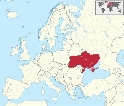 mapa da ucrania na europa